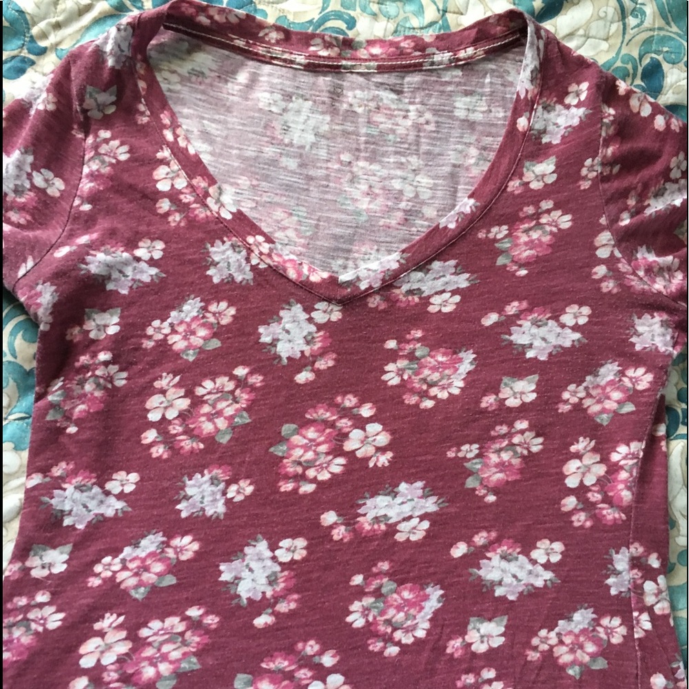 Pink flower shirt
